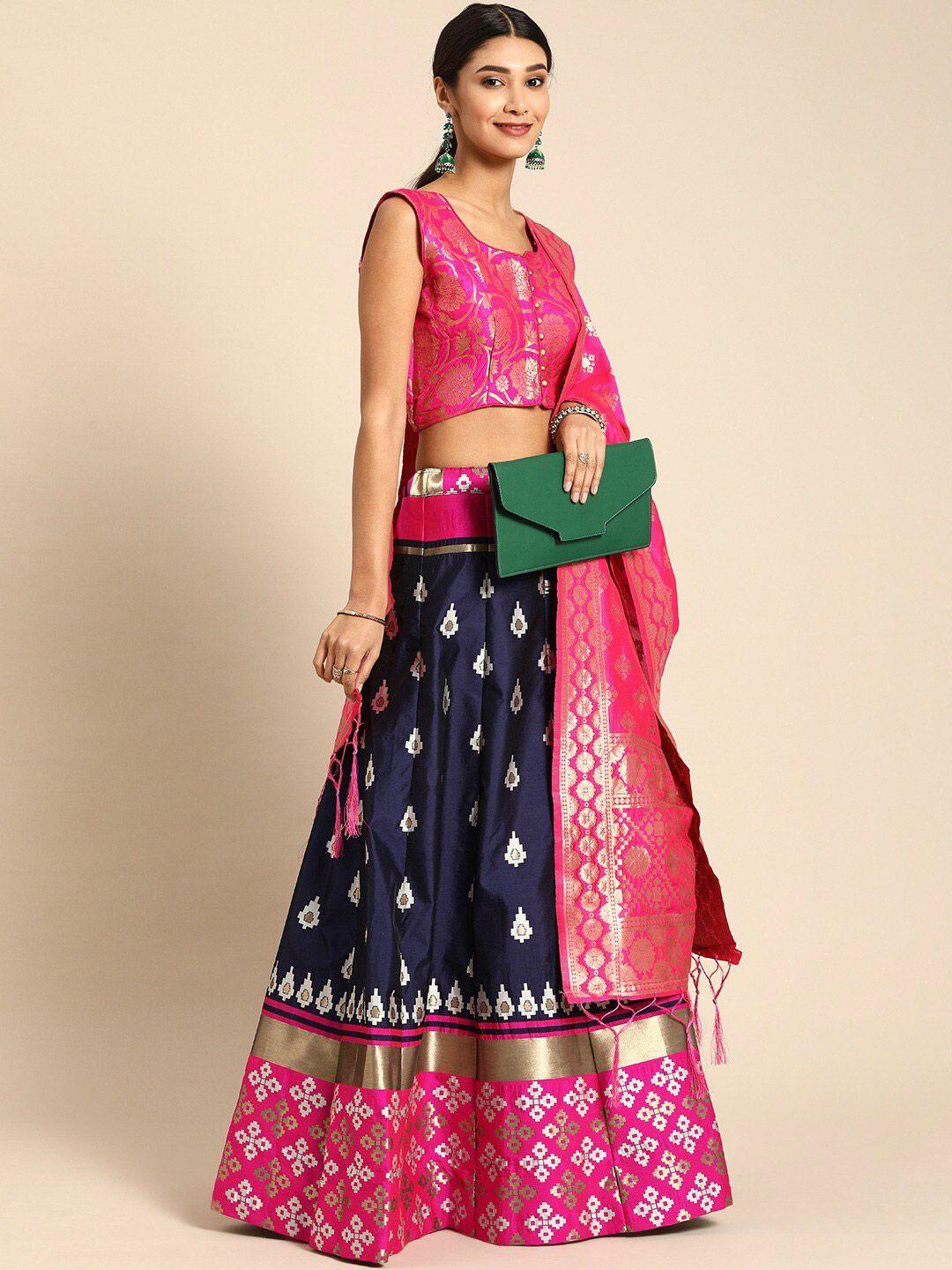 hritika semi-stitched lehenga & blouse with dupatta