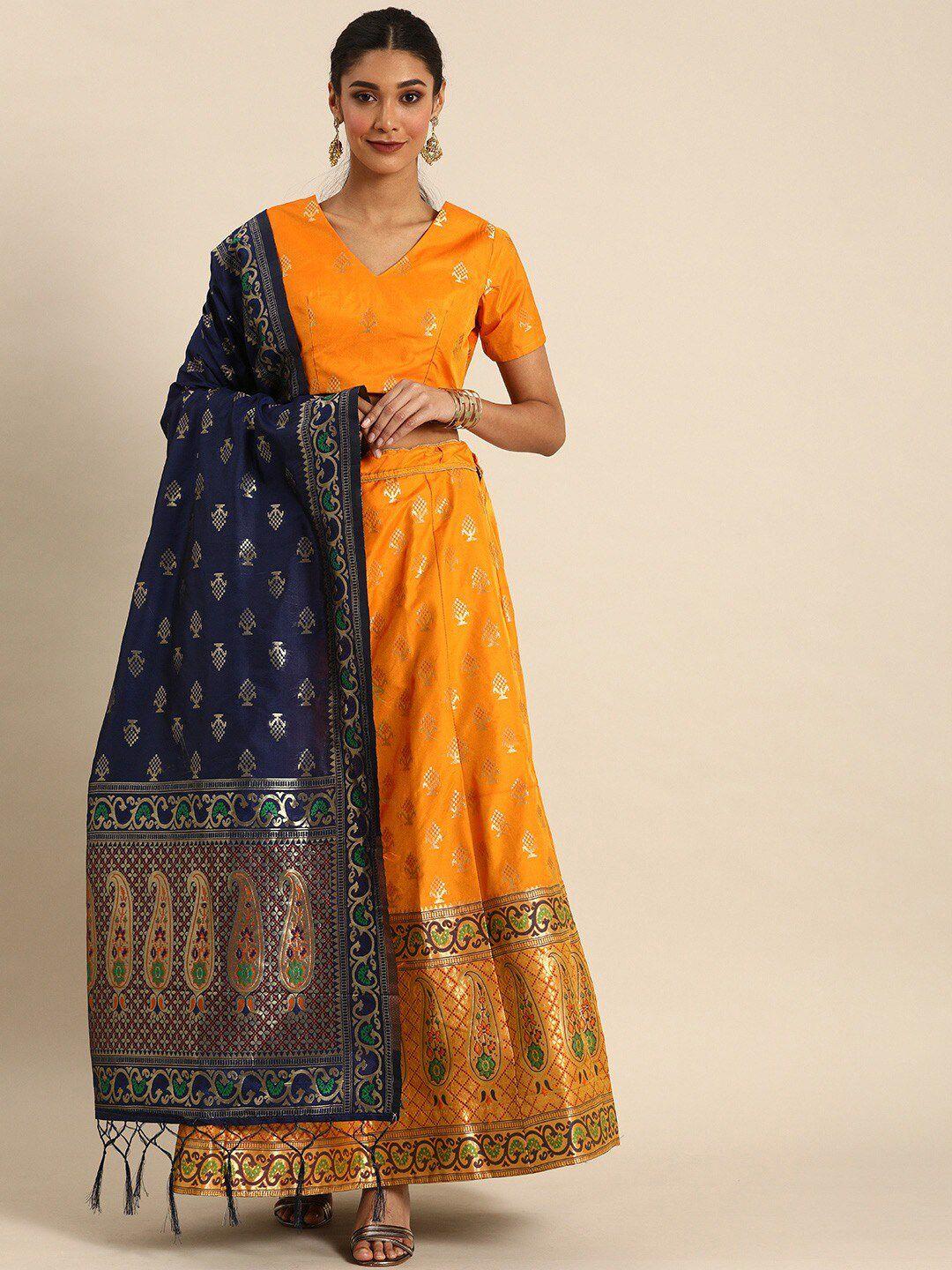 hritika semi-stitched lehenga & blouse with dupatta