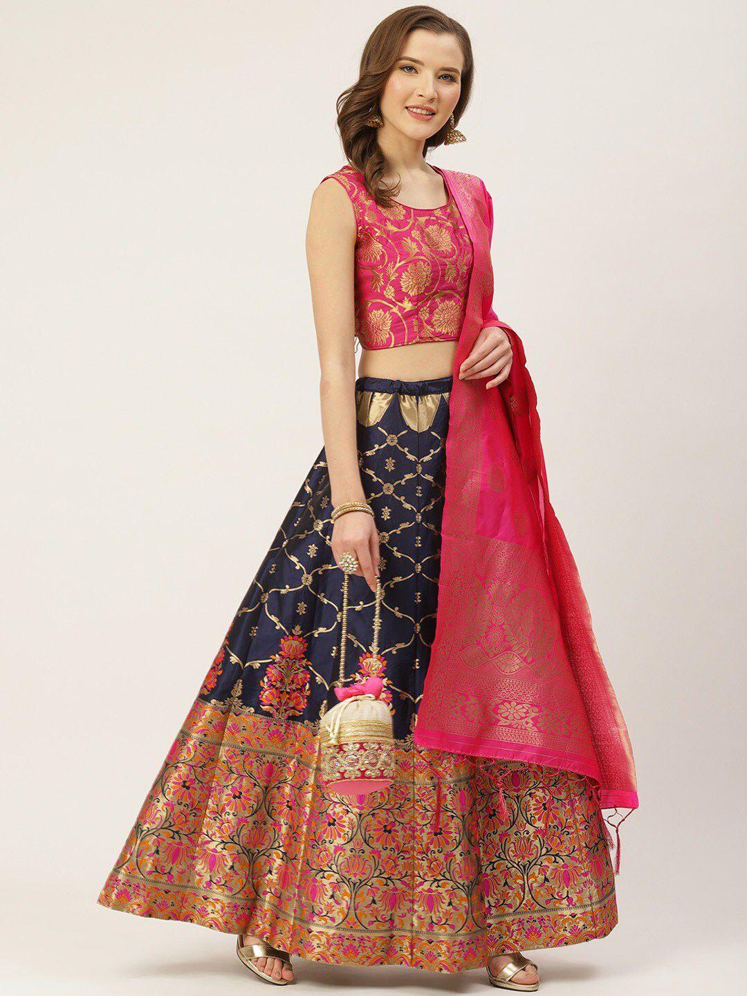 hritika semi-stitched lehenga & blouse with dupatta