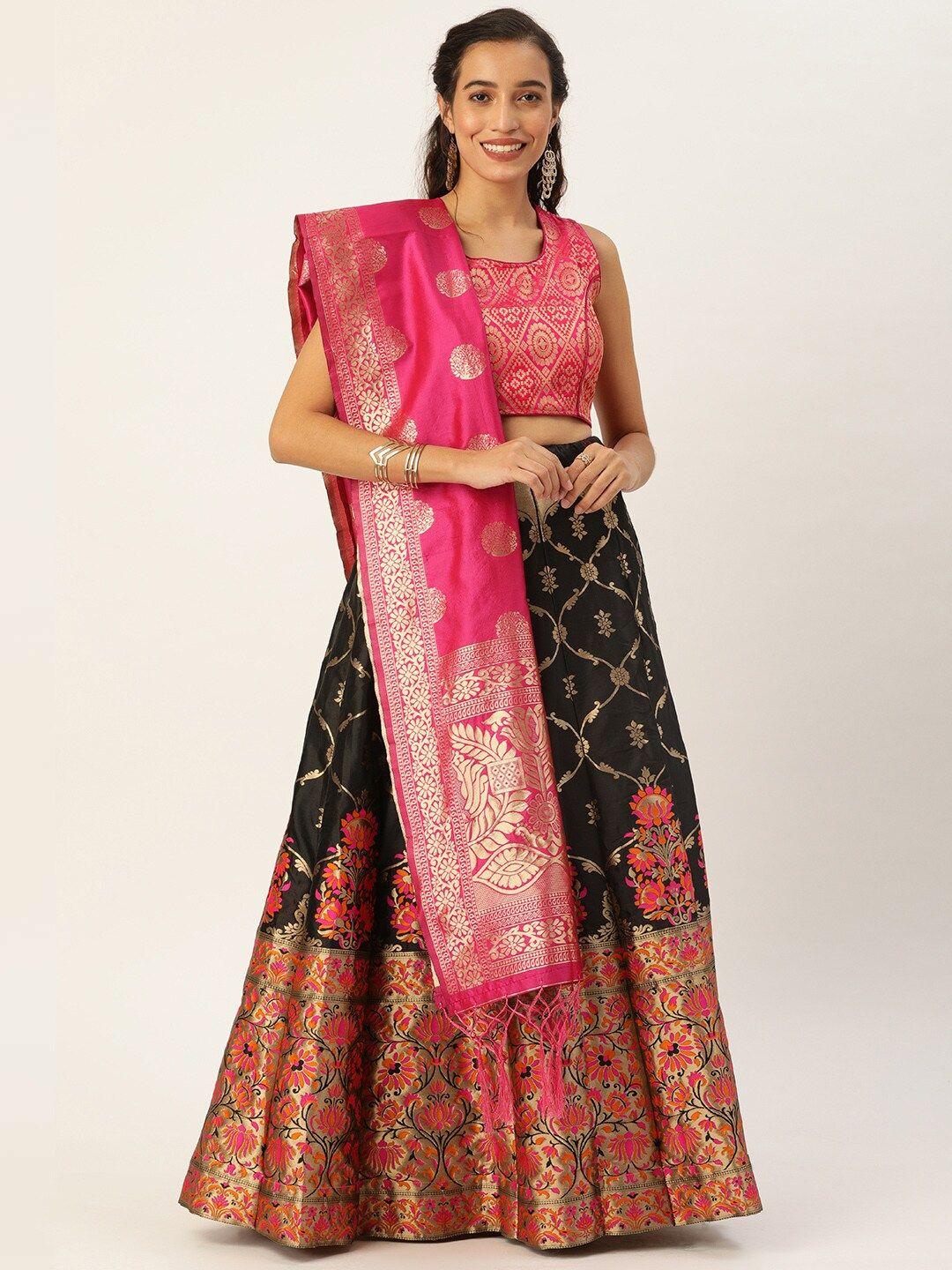 hritika semi-stitched lehenga & blouse with dupatta