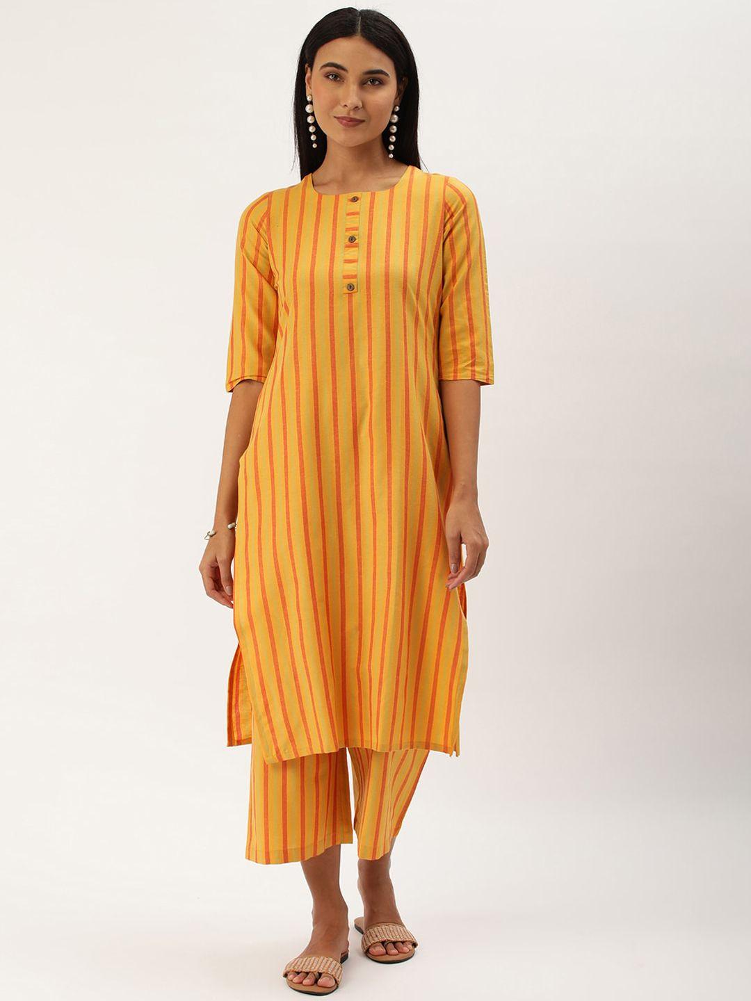 hritika striped kurta with trousers