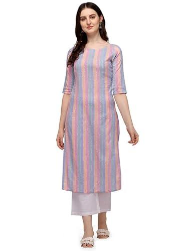 hritika women's striped multicolor color kurta with calf length_(hrkr3_hrk0023mlti_xl)