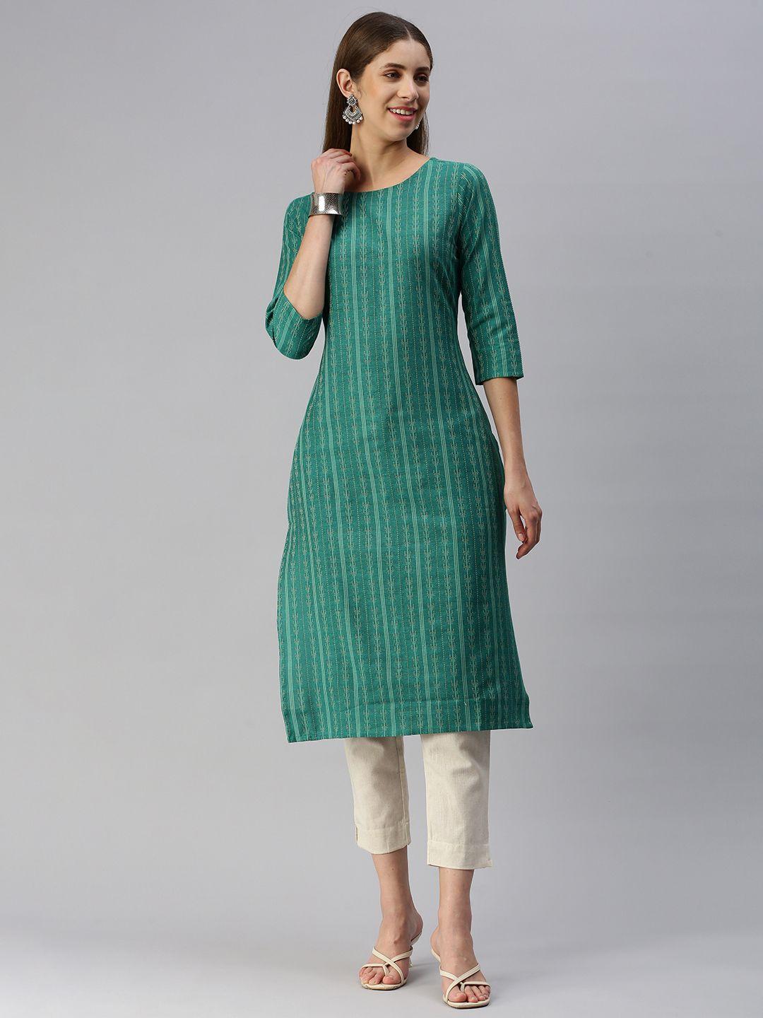 hritika women green kurta