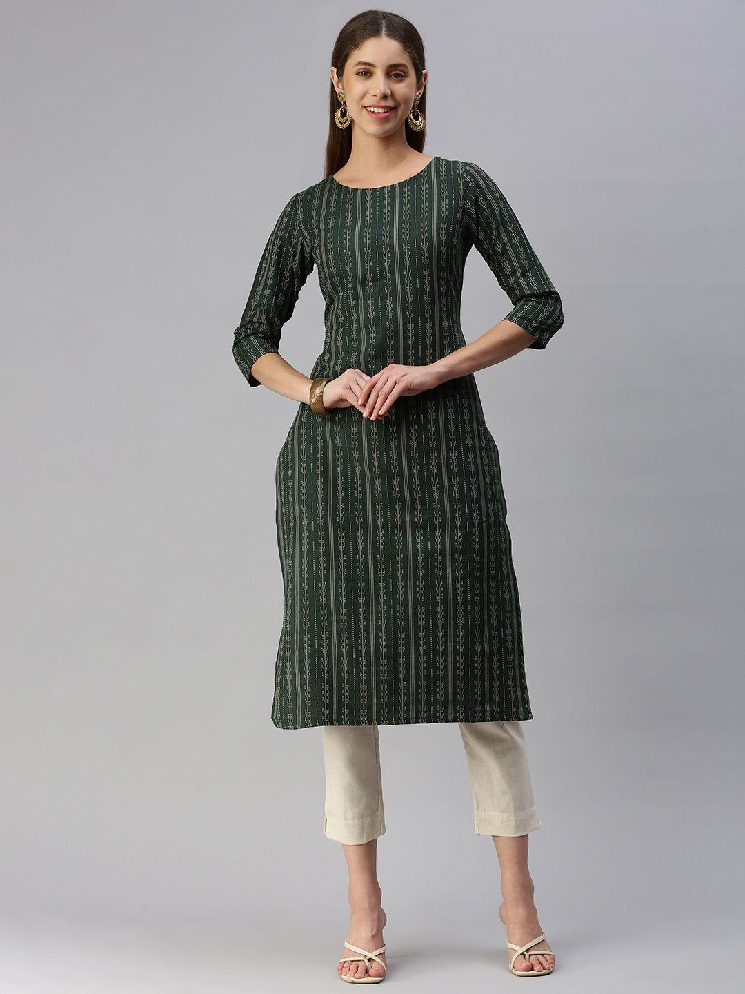 hritika women green kurta