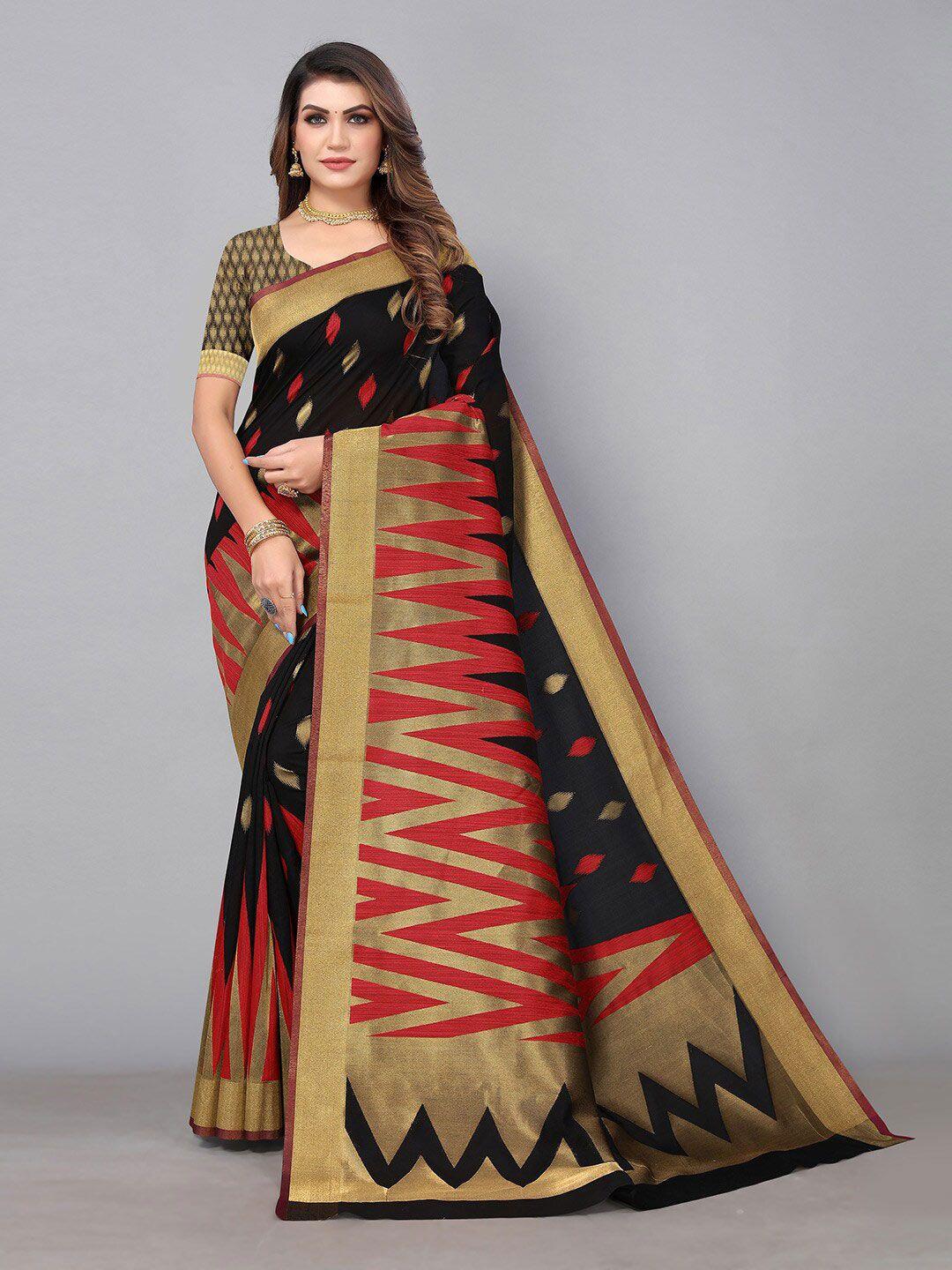 hritika woven design silk cotton saree