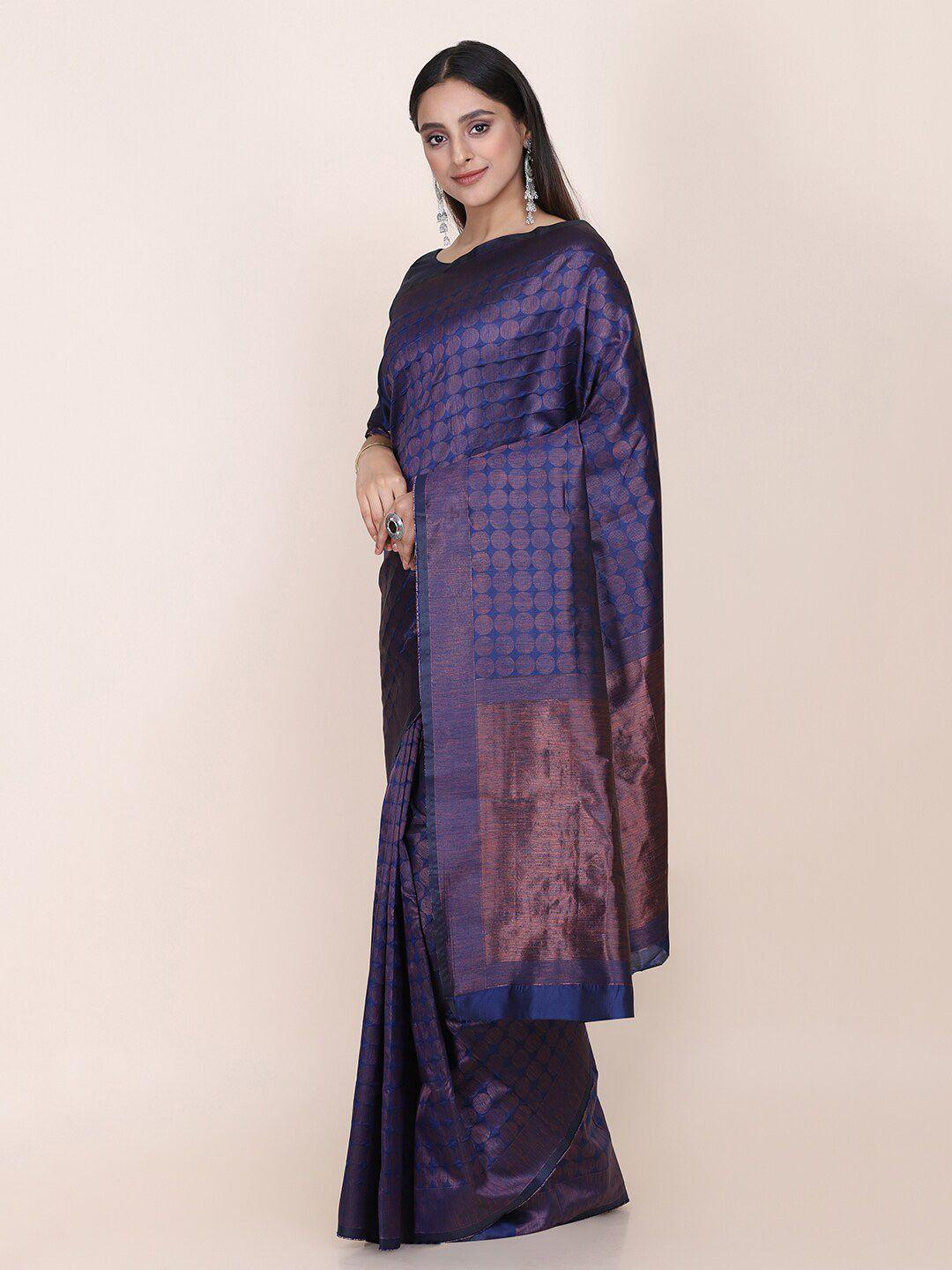 hritika woven design zari silk blend saree
