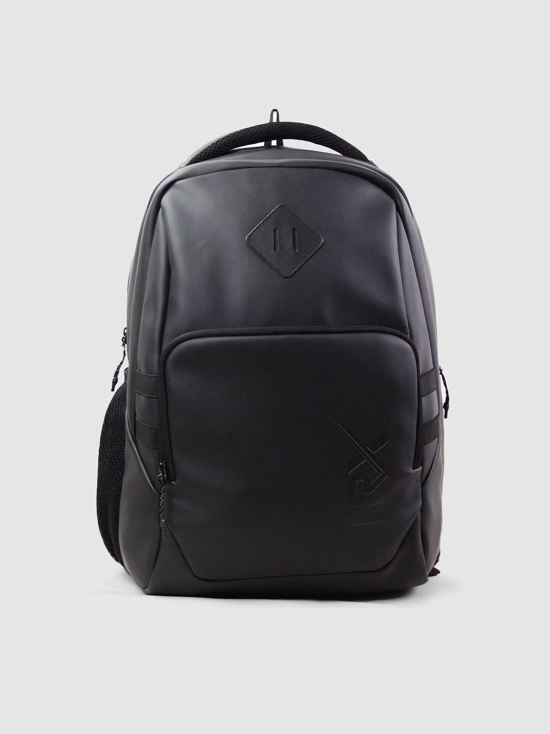 hrx by hrithik roshan black brand logo backpack