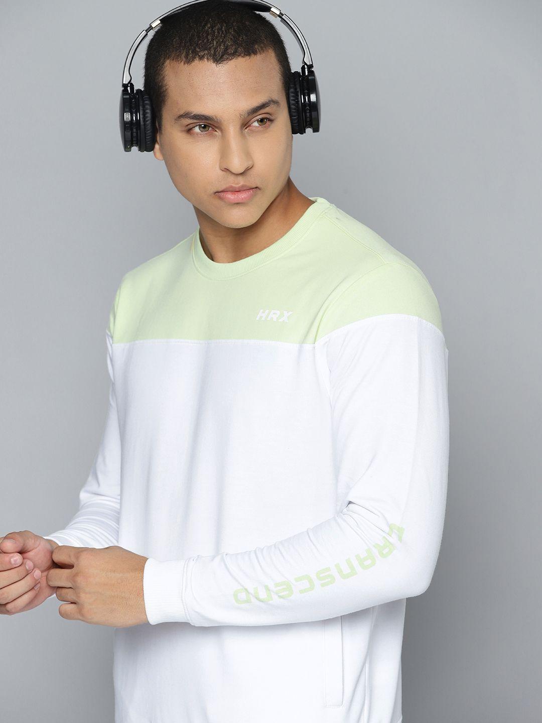 hrx by hrithik roshan colourblocked lifestyle sweatshirt