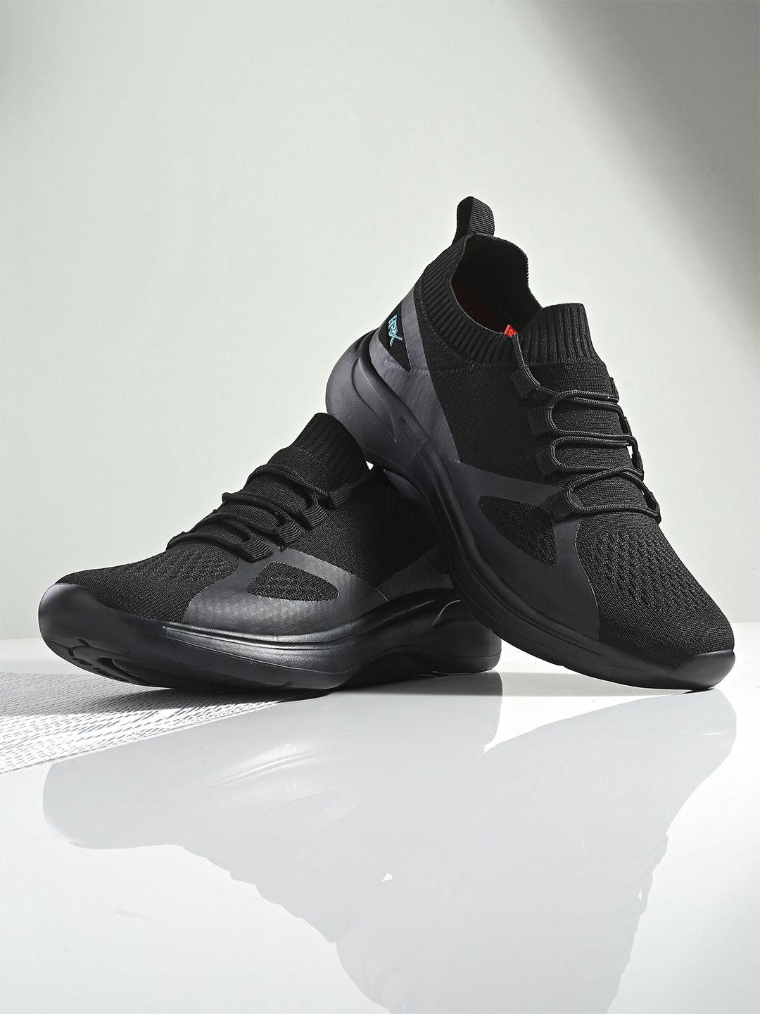 hrx by hrithik roshan men black non-marking fresh foam running sports shoes