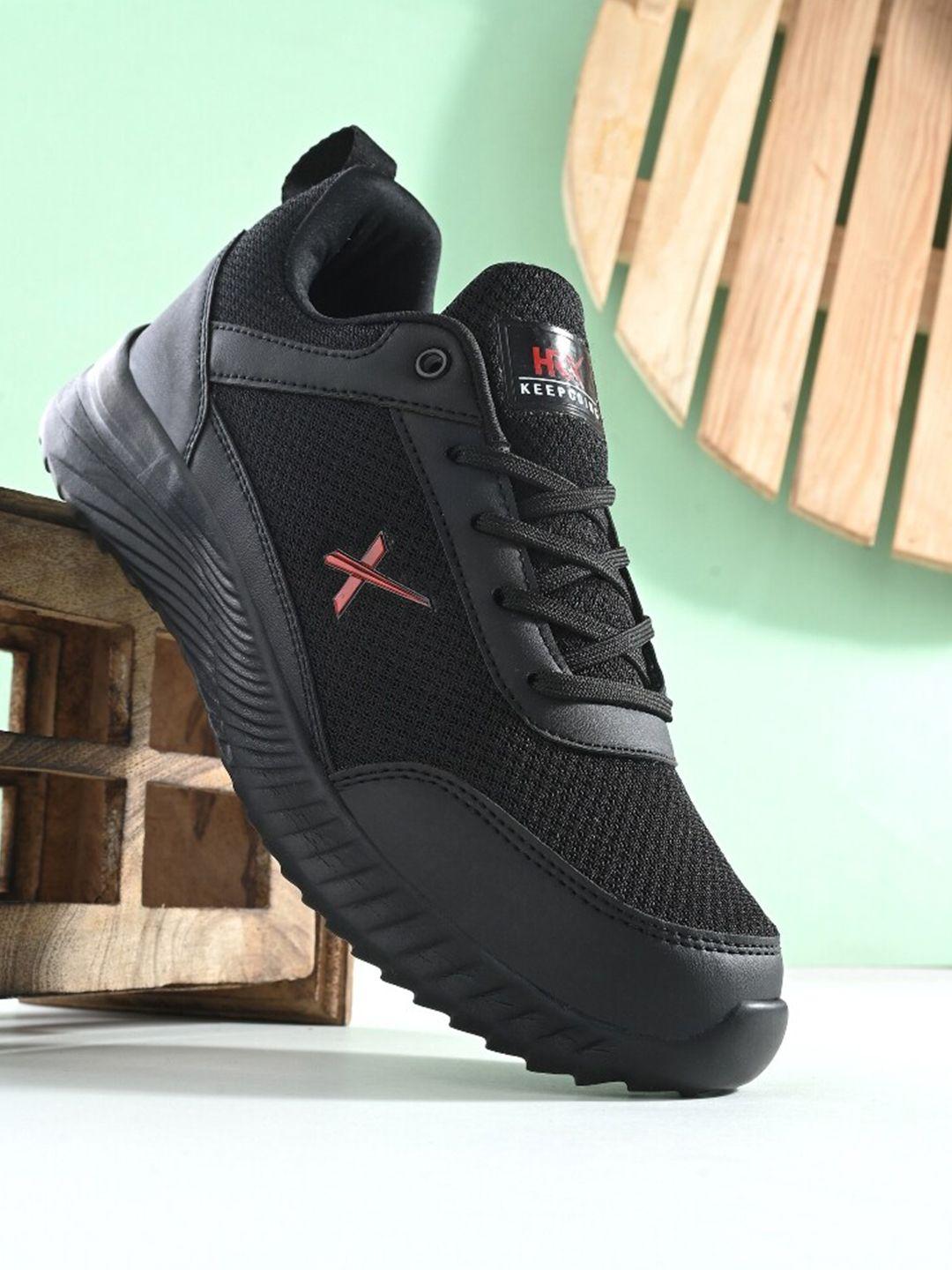 hrx by hrithik roshan men black non-marking fresh foam walking sports shoes
