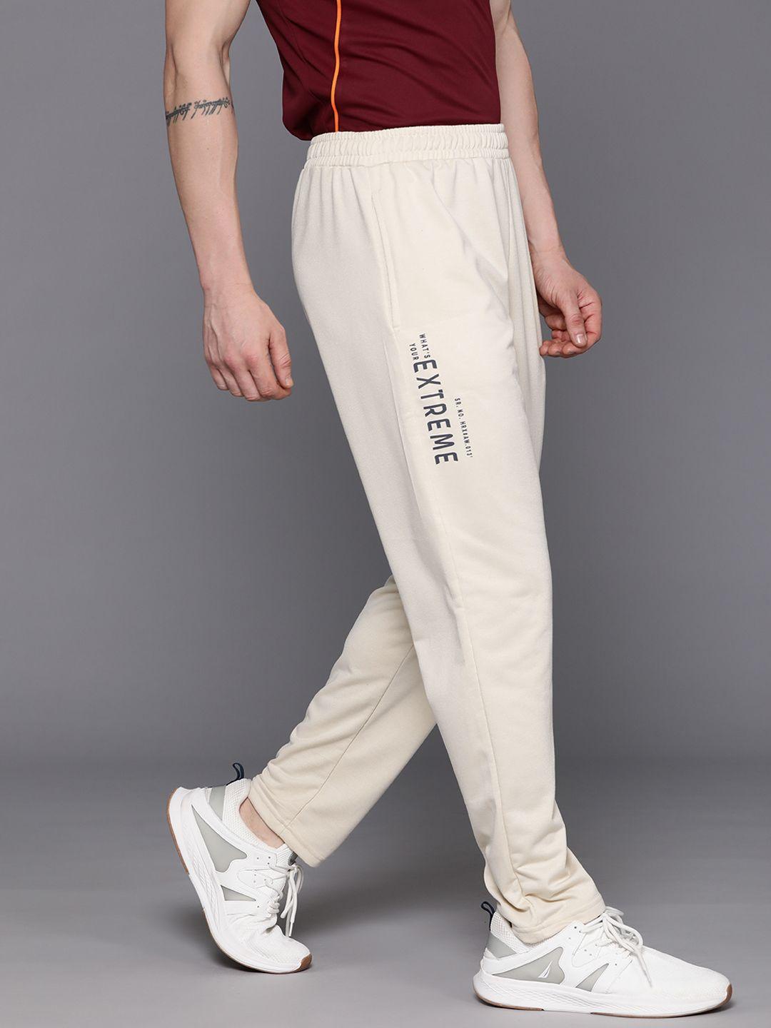 hrx by hrithik roshan men lifestyle track pants with placement typography