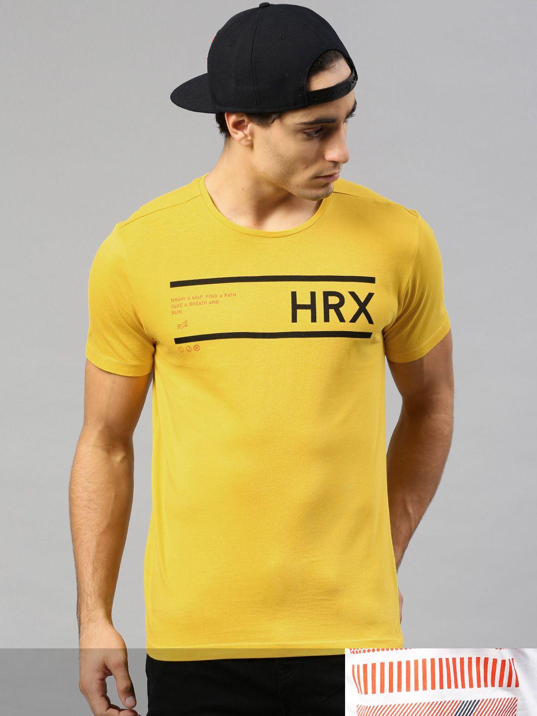 hrx by hrithik roshan men pack of 2 printed tshirts