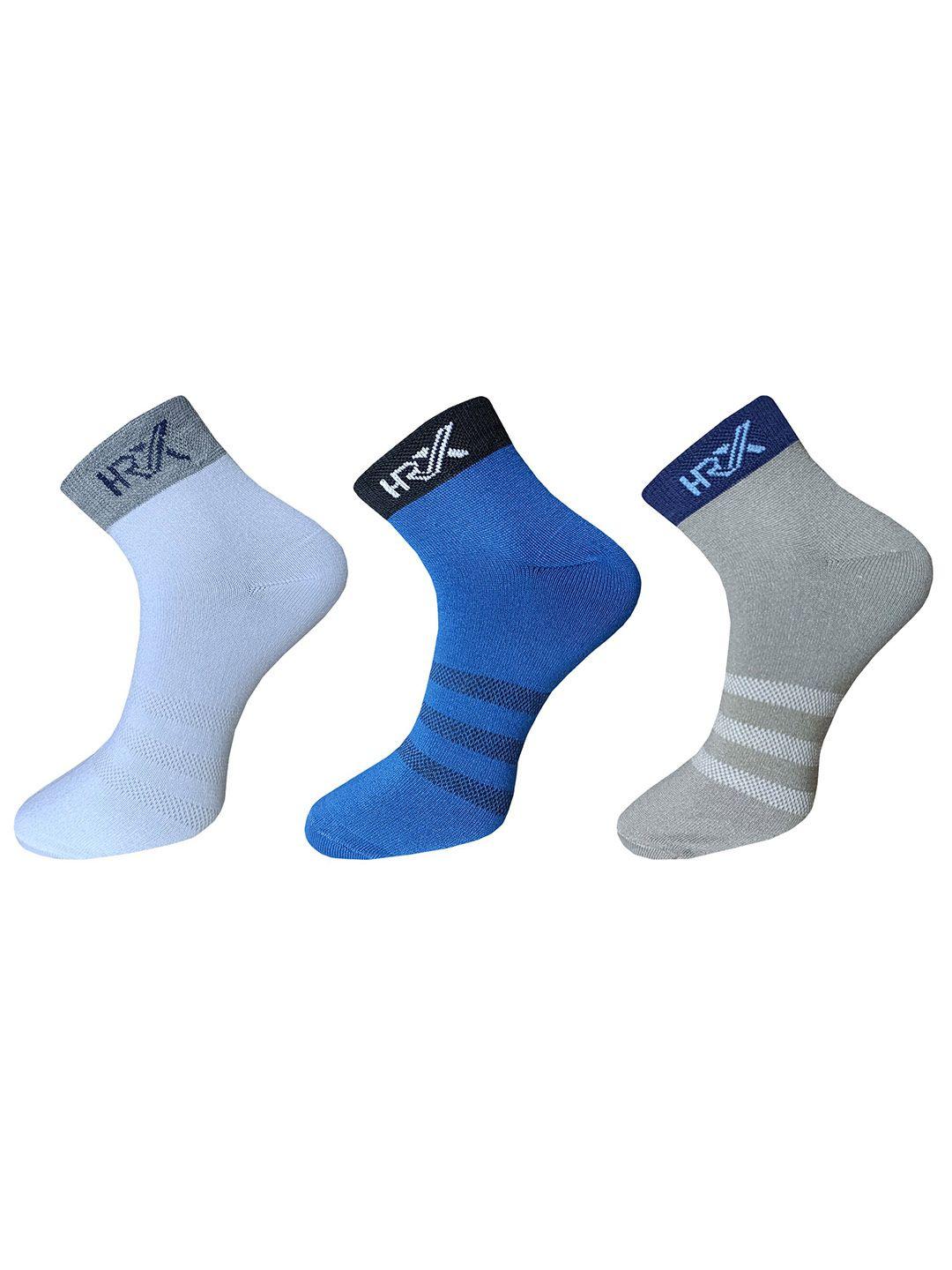 hrx by hrithik roshan men pack of 3 cotton ankle-length  socks