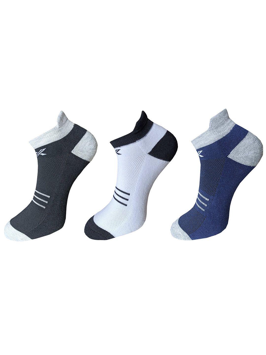 hrx by hrithik roshan men pack of 3 cotton ankle-length  socks