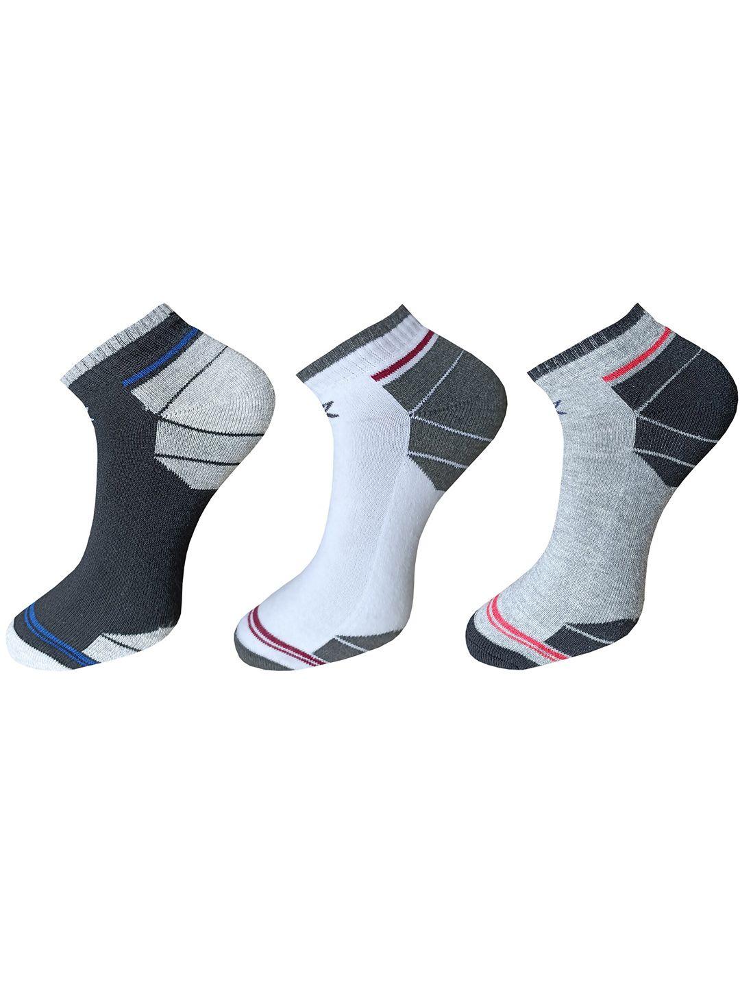 hrx by hrithik roshan men pack of 3 patterned ankle length socks