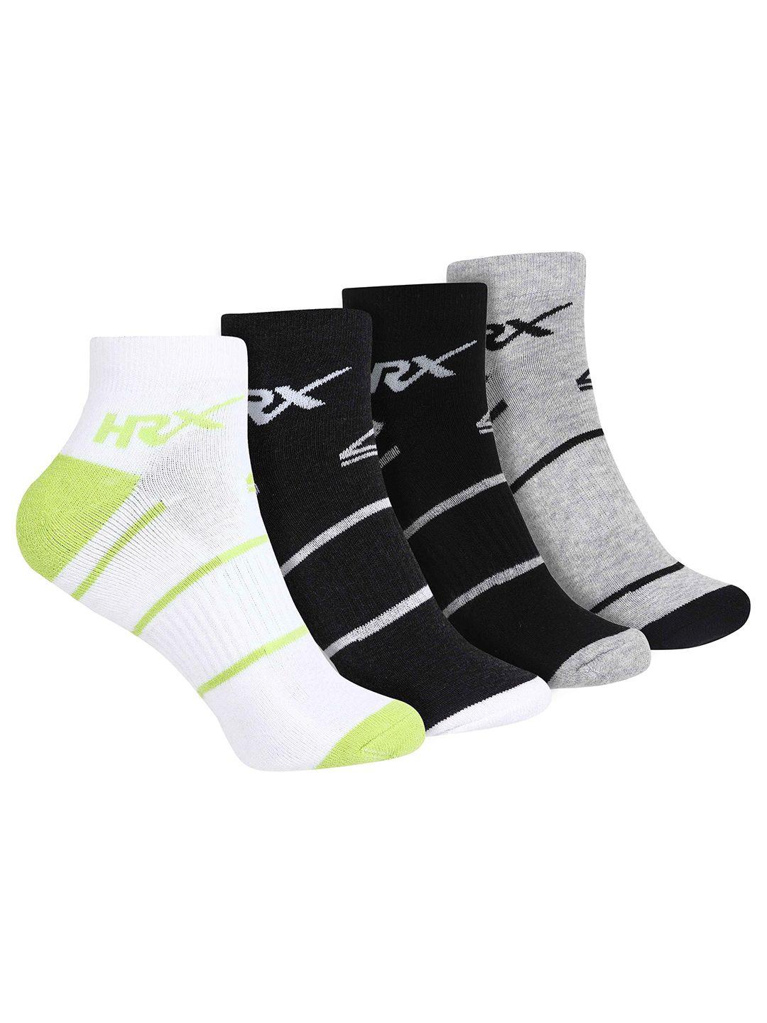 hrx by hrithik roshan men pack of 4 ankle-length  socks