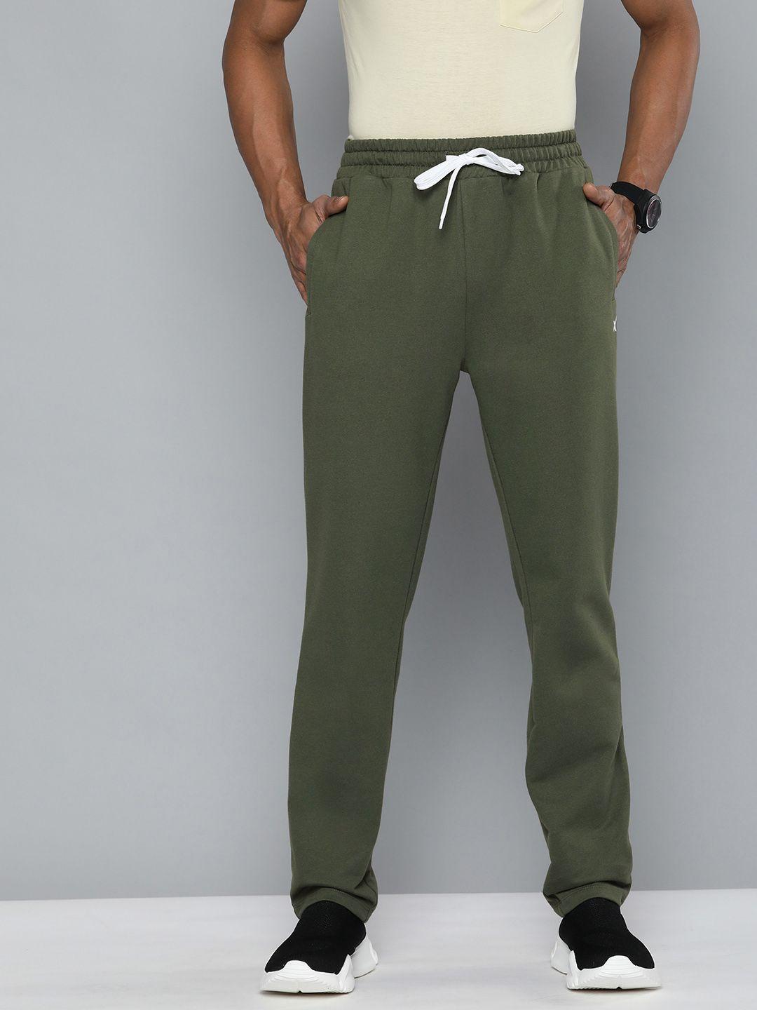 hrx by hrithik roshan men solid thyme terry track pants