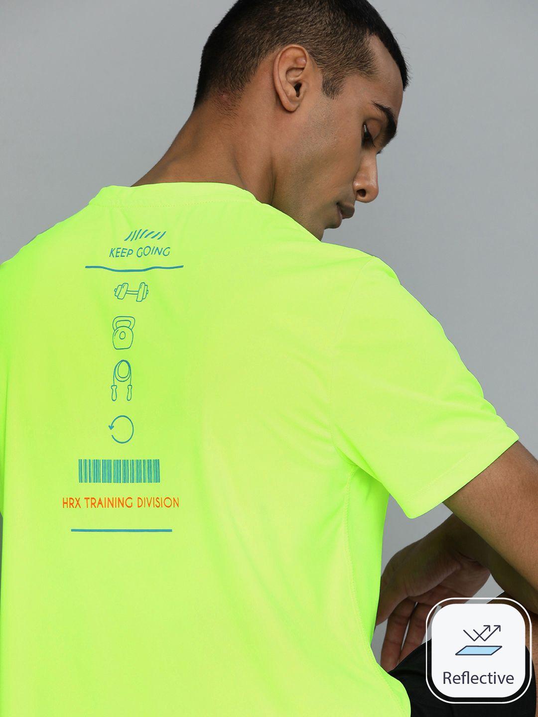hrx by hrithik roshan printed antimicrobial training t-shirt