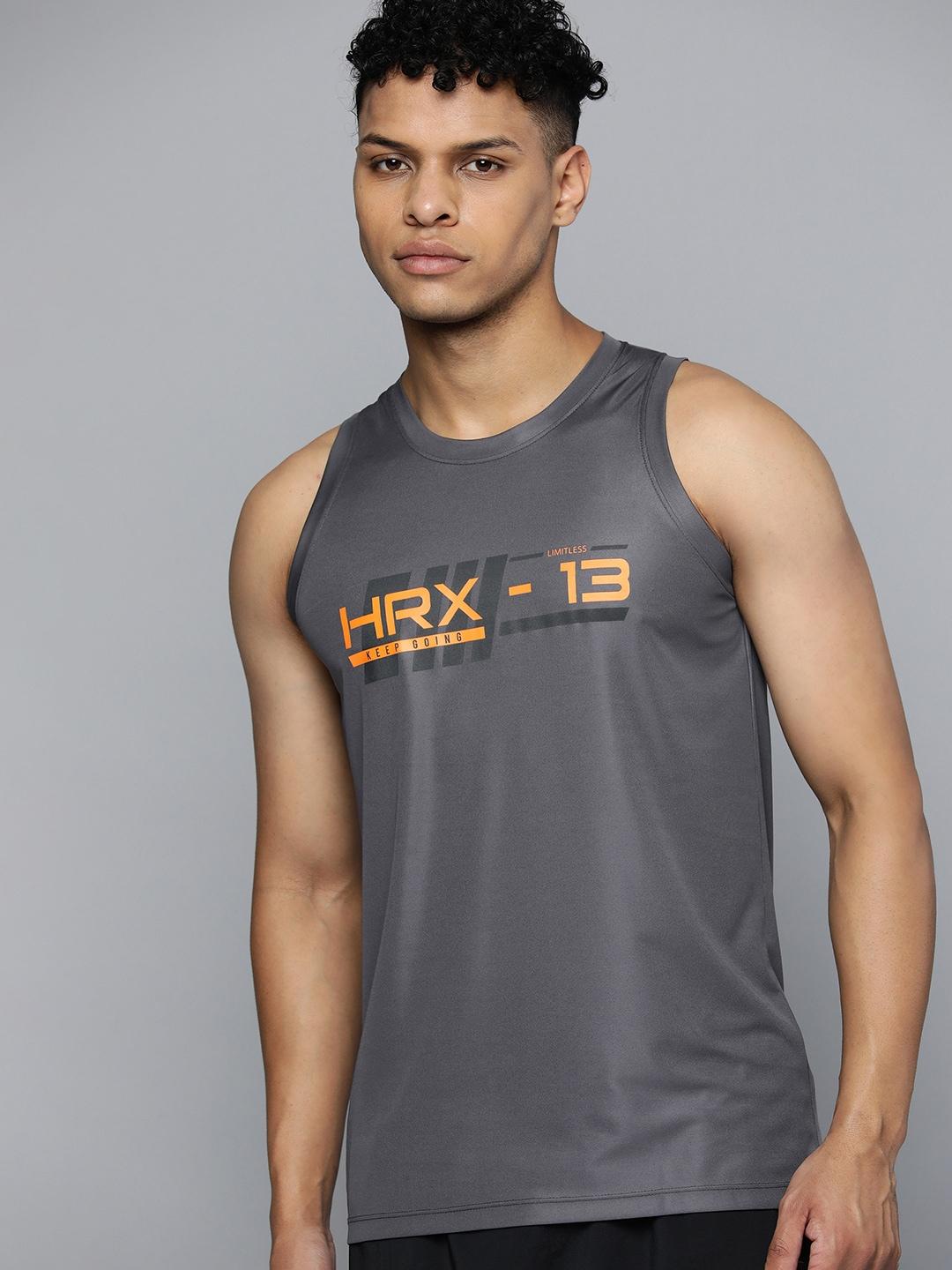 hrx by hrithik roshan printed rapid-dry training or gym t-shirt
