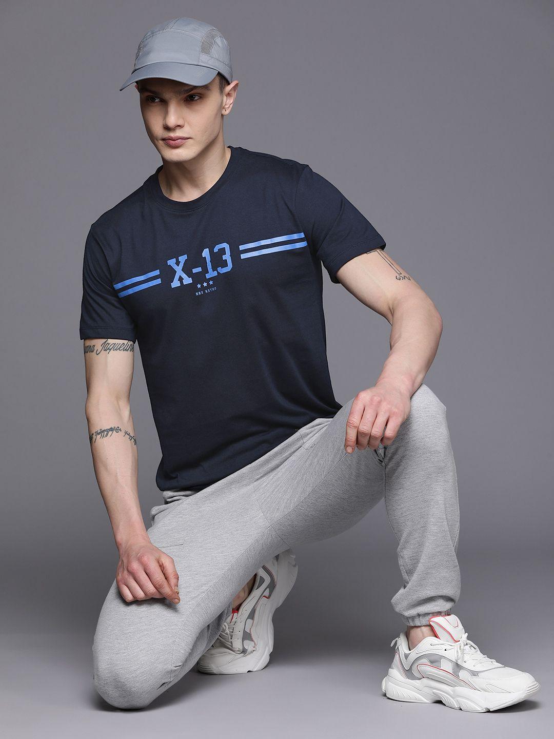 hrx by hrithik roshan short sleeves printed casual t-shirt