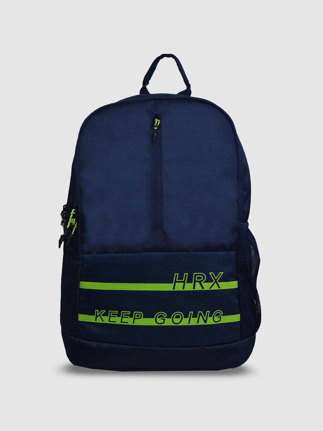 hrx by hrithik roshan typography printed backpack