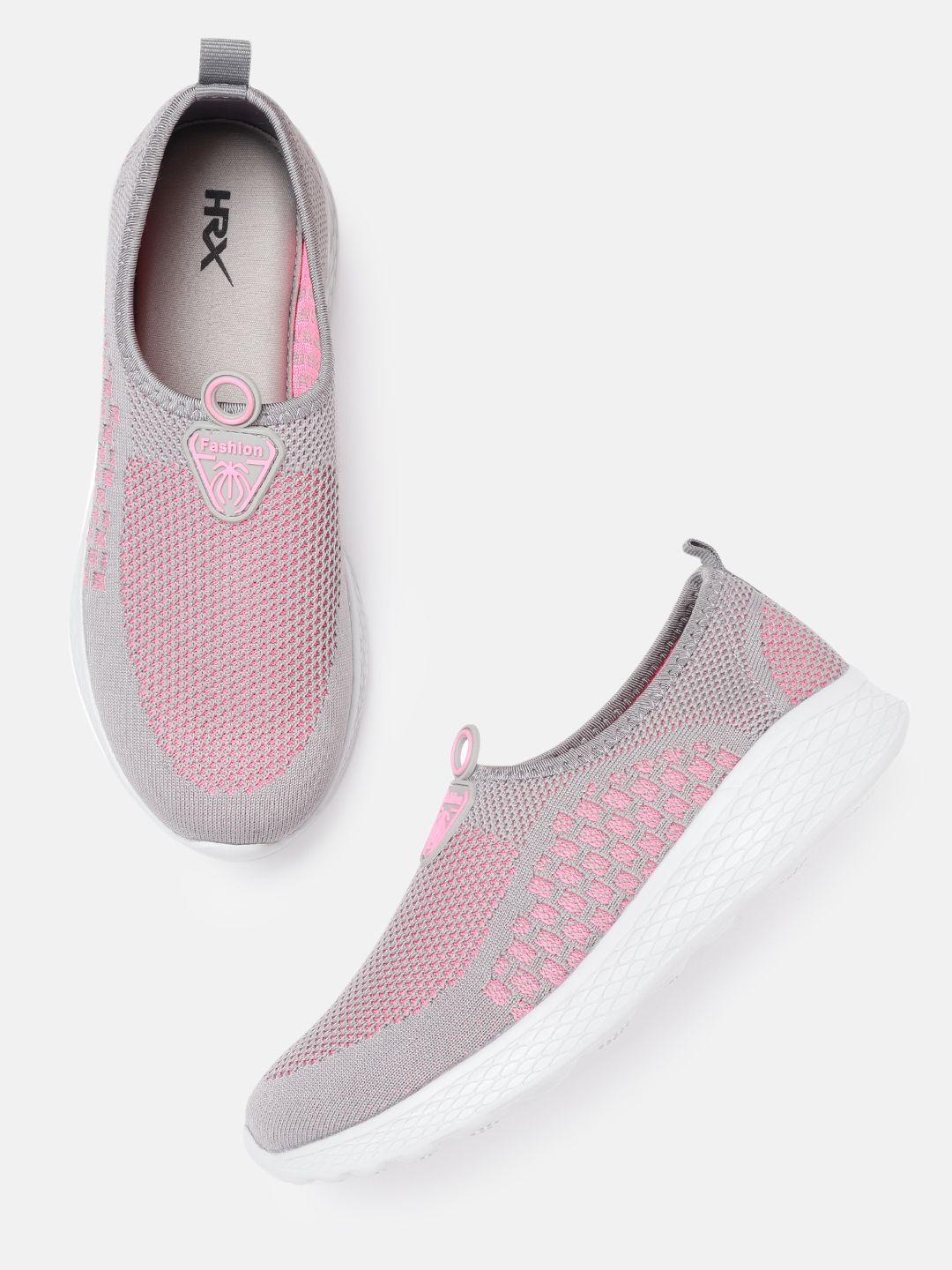 hrx by hrithik roshan women grey & pink soft walk series 2.0 shoes