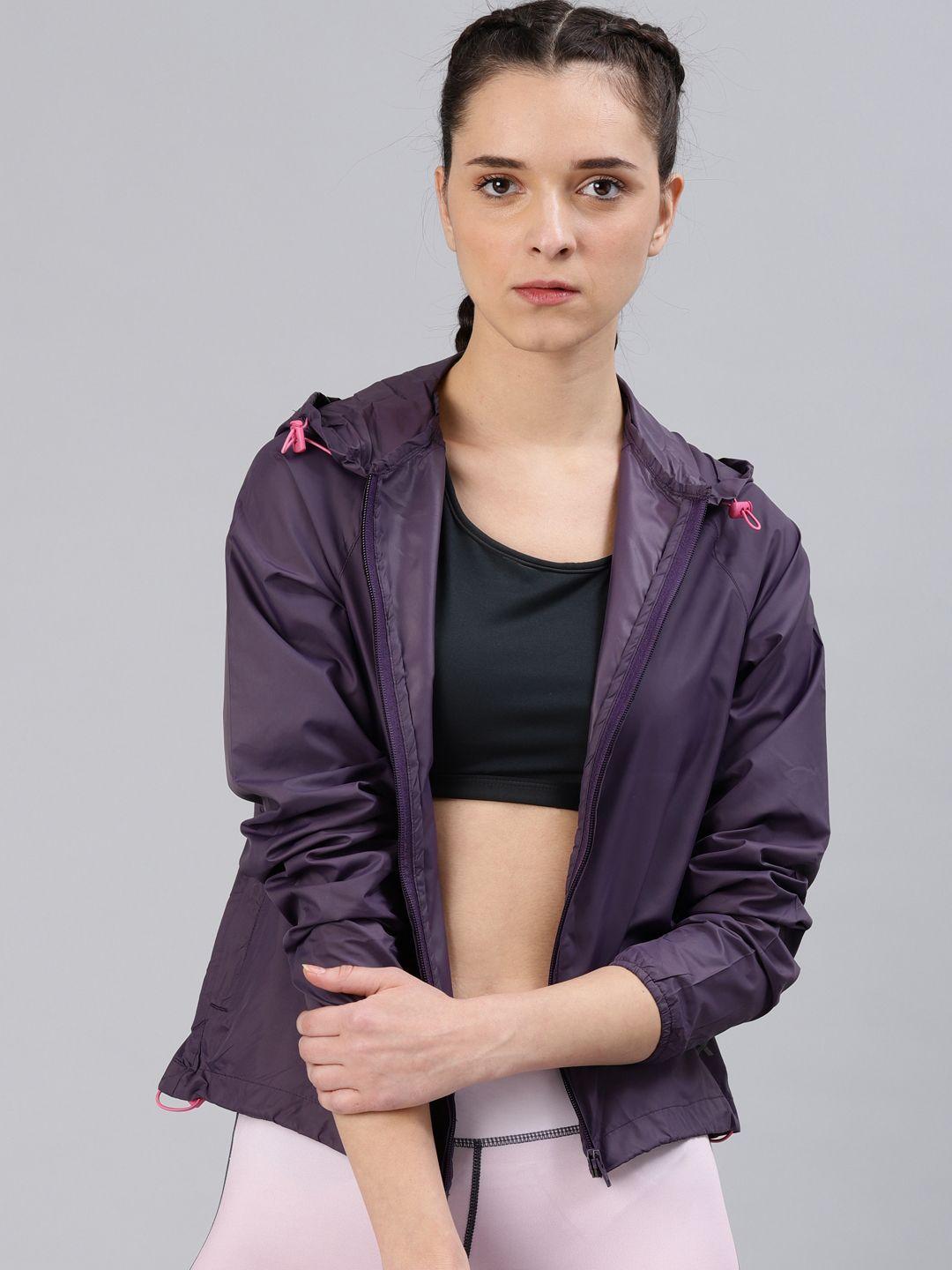 hrx by hrithik roshan women purple running jacket