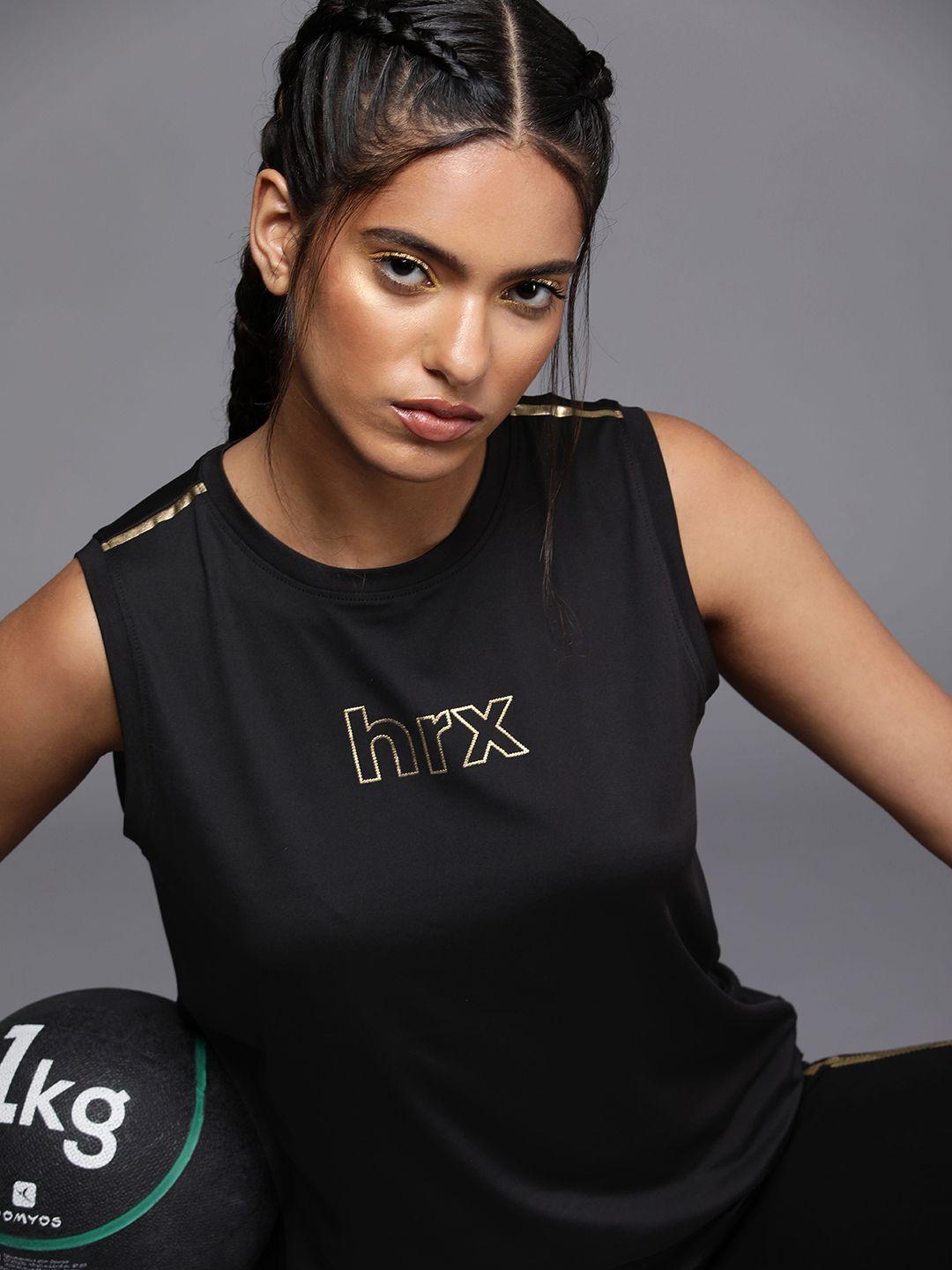 hrx by hrithik roshan active goddess collection printed training t-shirt