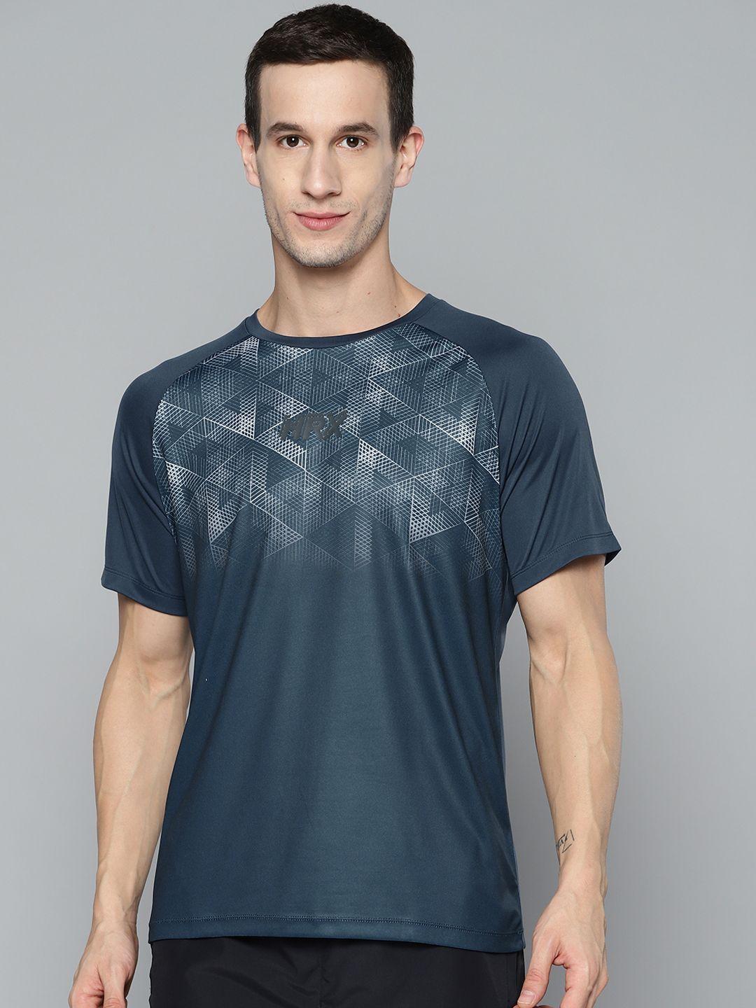 hrx by hrithik roshan basketball men moonlit ocean rapid-dry geometric tshirts