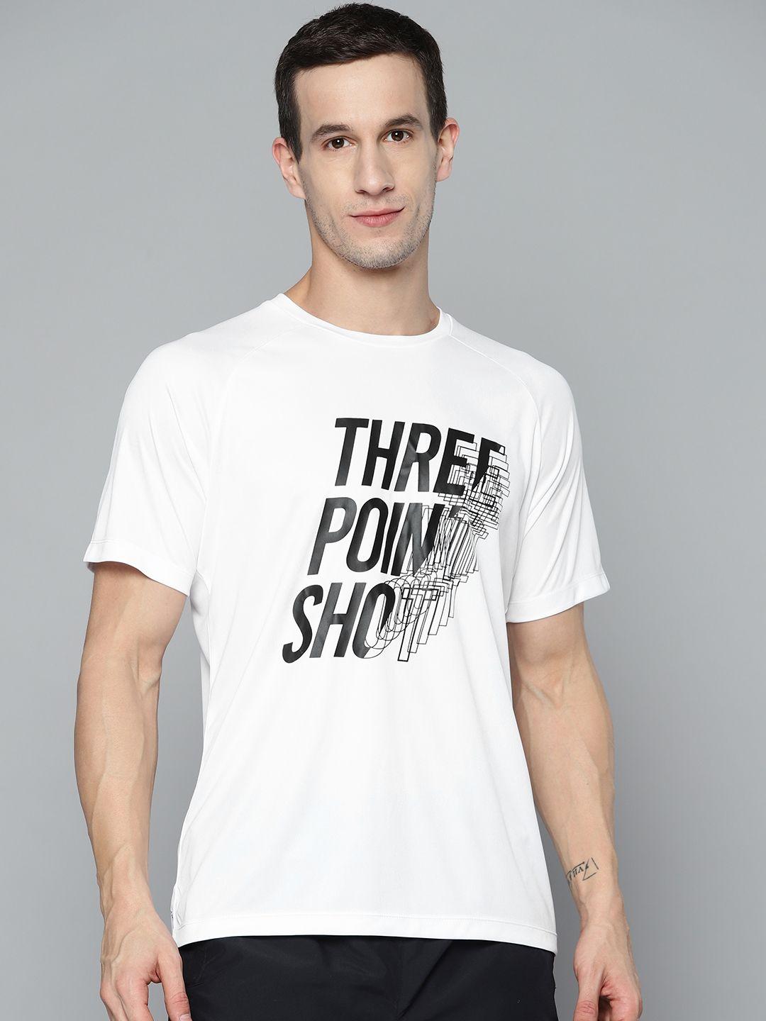 hrx by hrithik roshan basketball men optic white rapid-dry typography tshirts