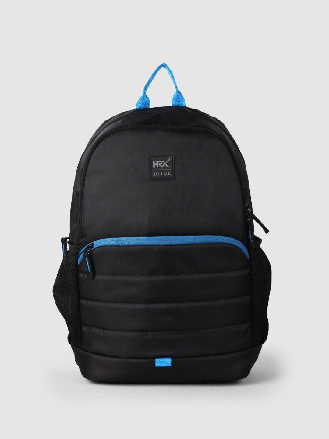 hrx by hrithik roshan black & blue medium size backpack