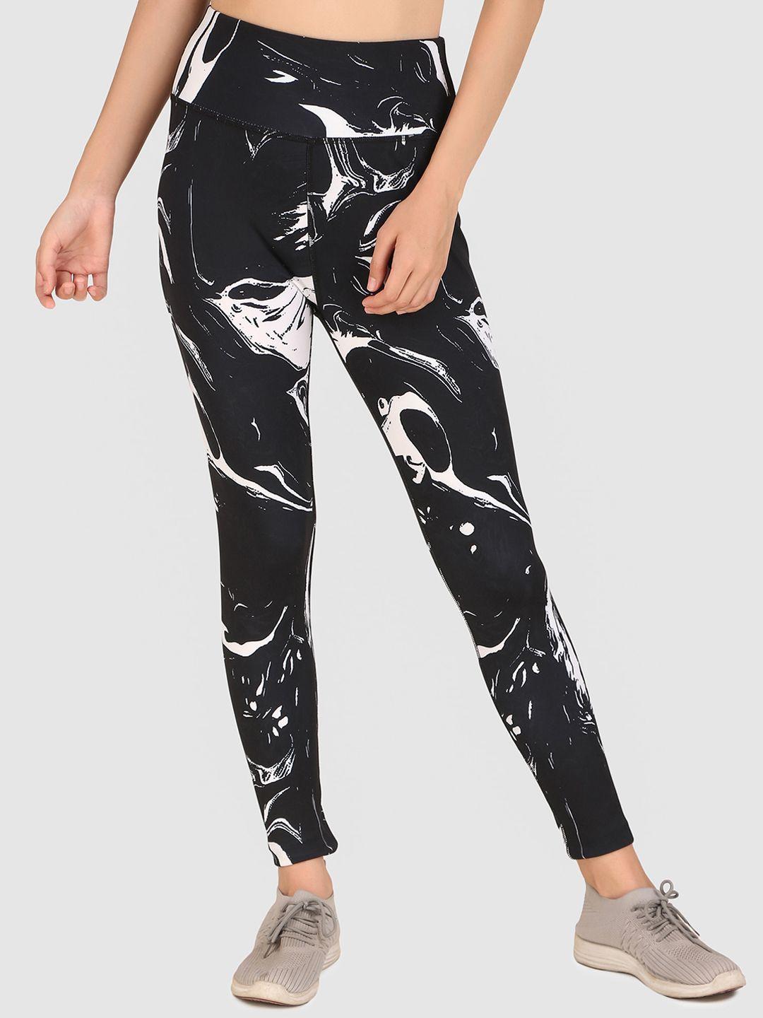 hrx by hrithik roshan black women abstract printed tracksuit