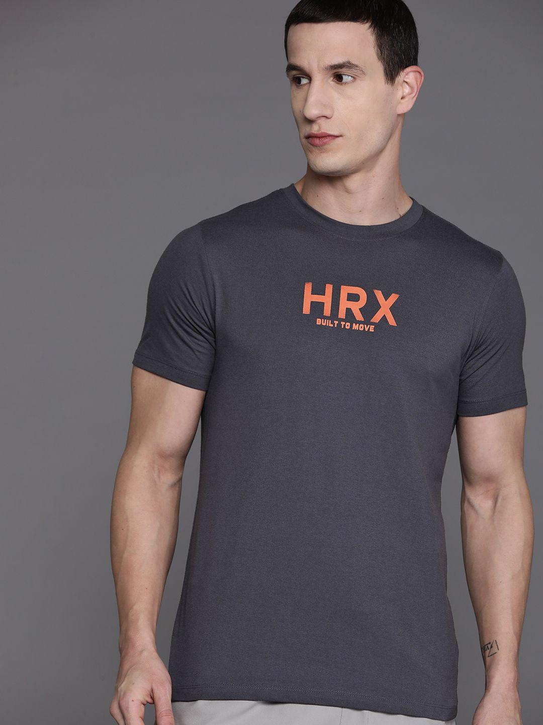 hrx by hrithik roshan brand logo print training t-shirt