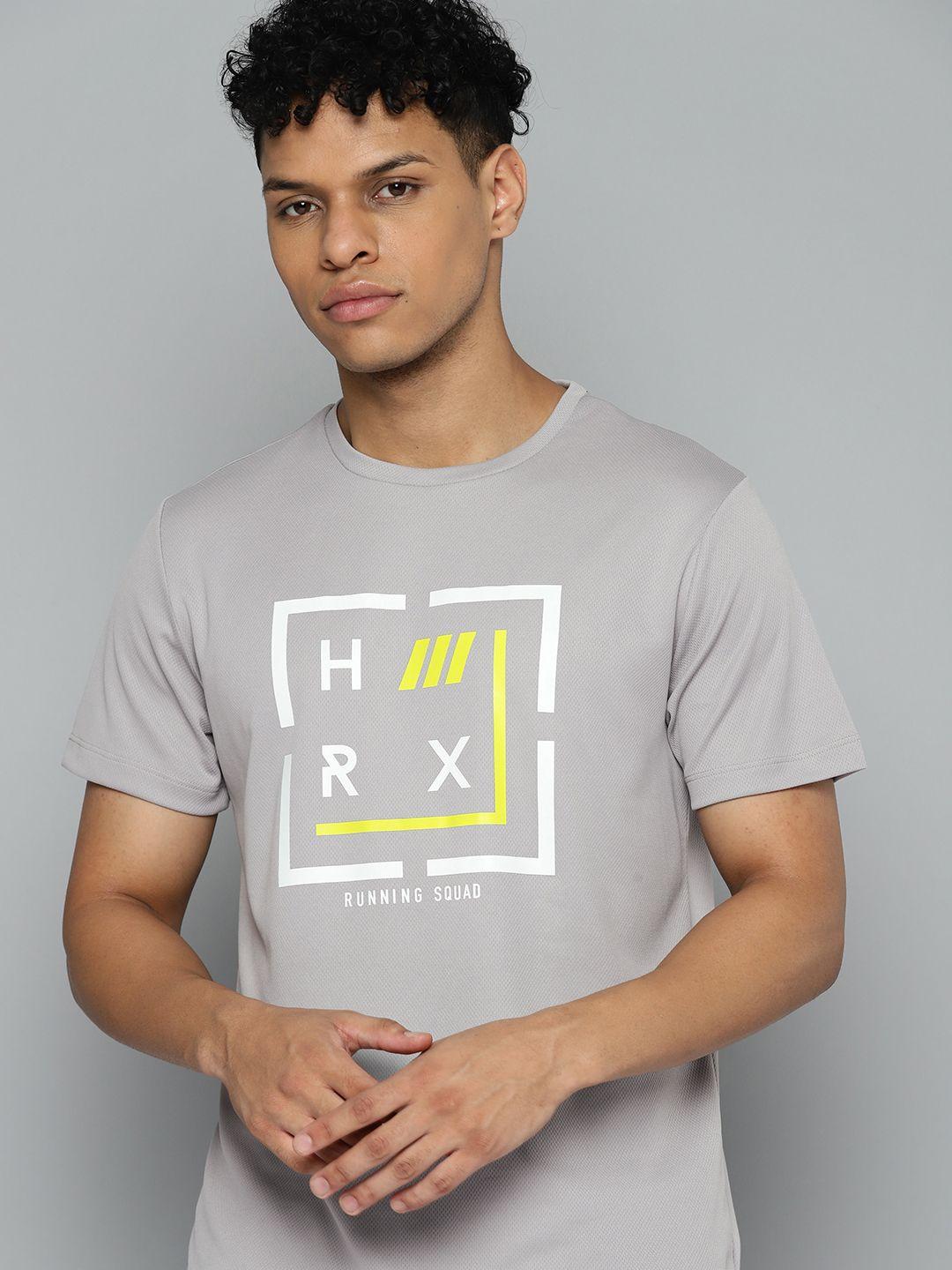 hrx by hrithik roshan brand logo printed rapid dry t-shirt