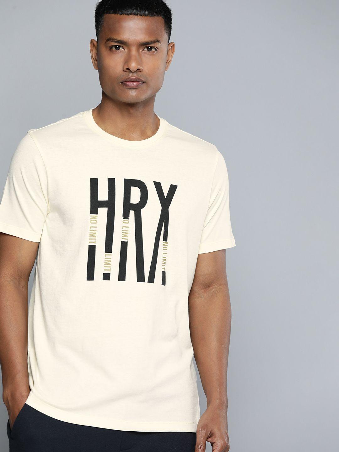 hrx by hrithik roshan brand logo printed regular fit t-shirt