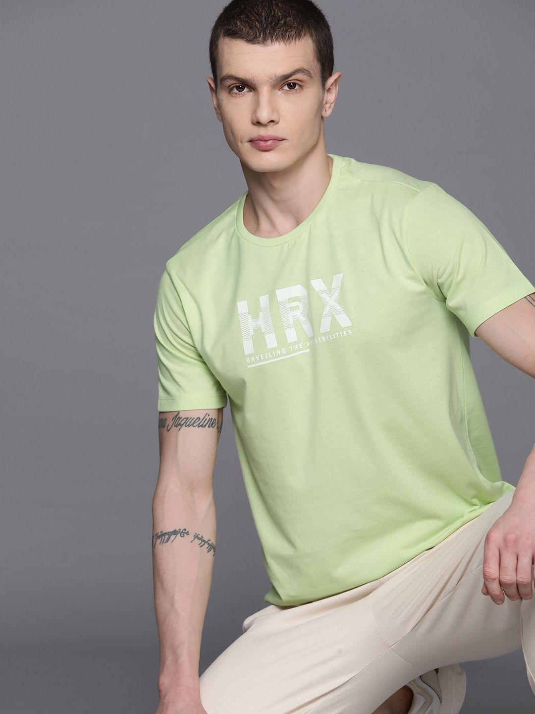 hrx by hrithik roshan brand logo printed regular fit t-shirt