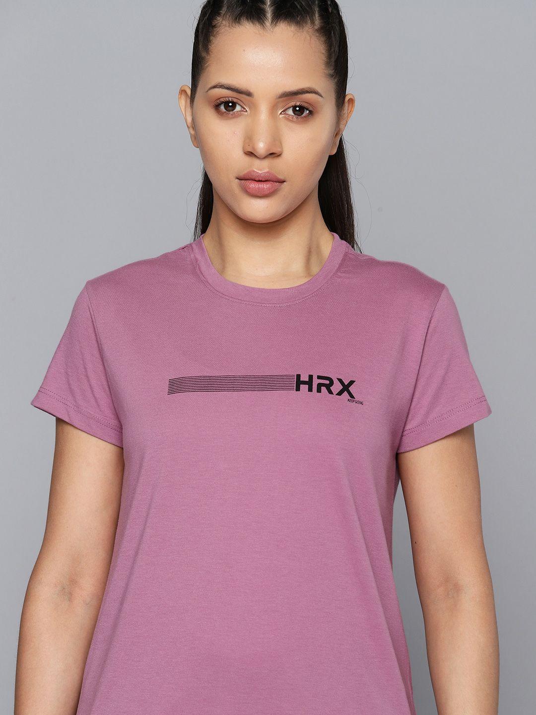 hrx by hrithik roshan brand logo printed t-shirt