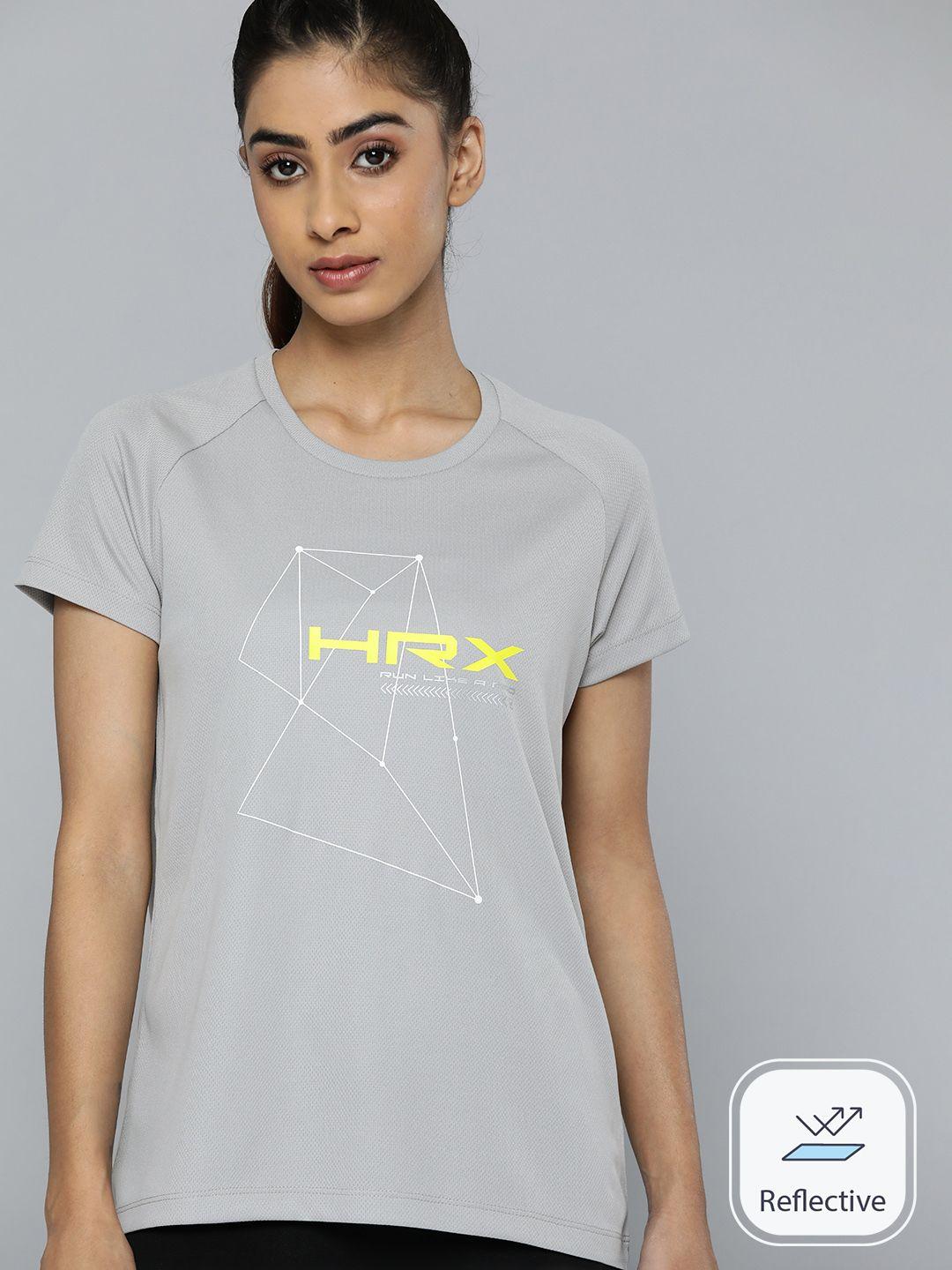 hrx by hrithik roshan brand logo rapid-dry running t-shirt