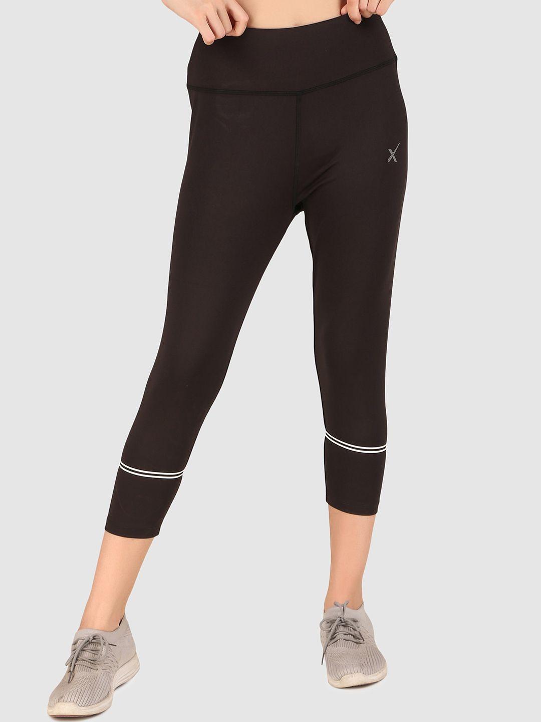 hrx by hrithik roshan coffee brown cropped length training tights