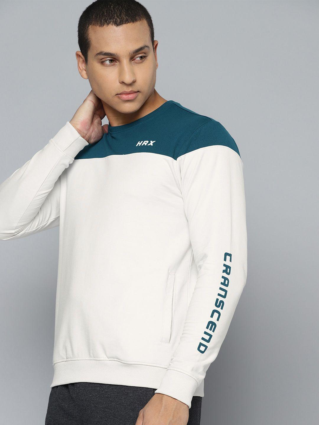 hrx by hrithik roshan colourblocked lifestyle sweatshirt