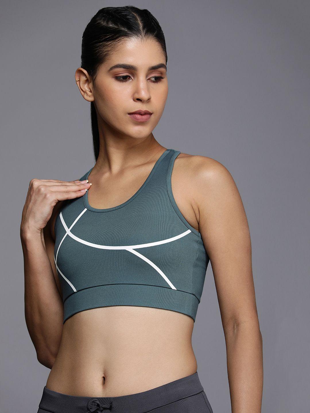 hrx by hrithik roshan full coverage lightly padded rapid-dry yoga bra