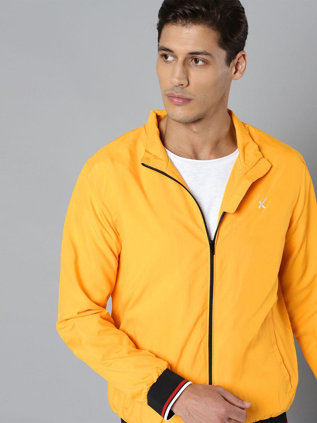 hrx by hrithik roshan lifestyle men electric kumquat rapid-dry solid jacket