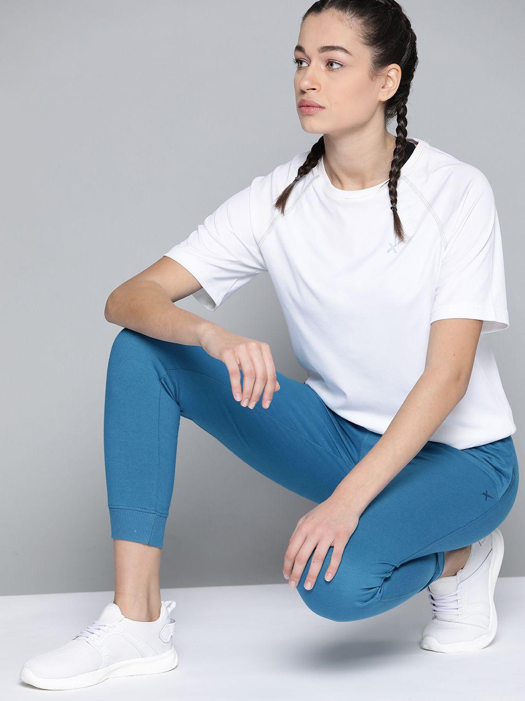 hrx by hrithik roshan lifestyle women celestial bio-wash solid joggers