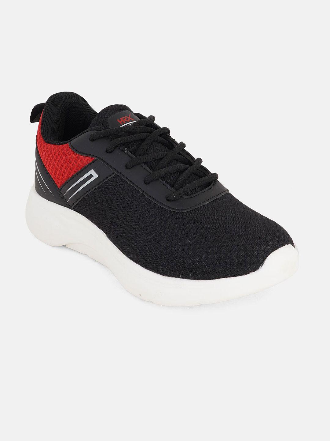 hrx by hrithik roshan men black and red mesh walking sports shoes