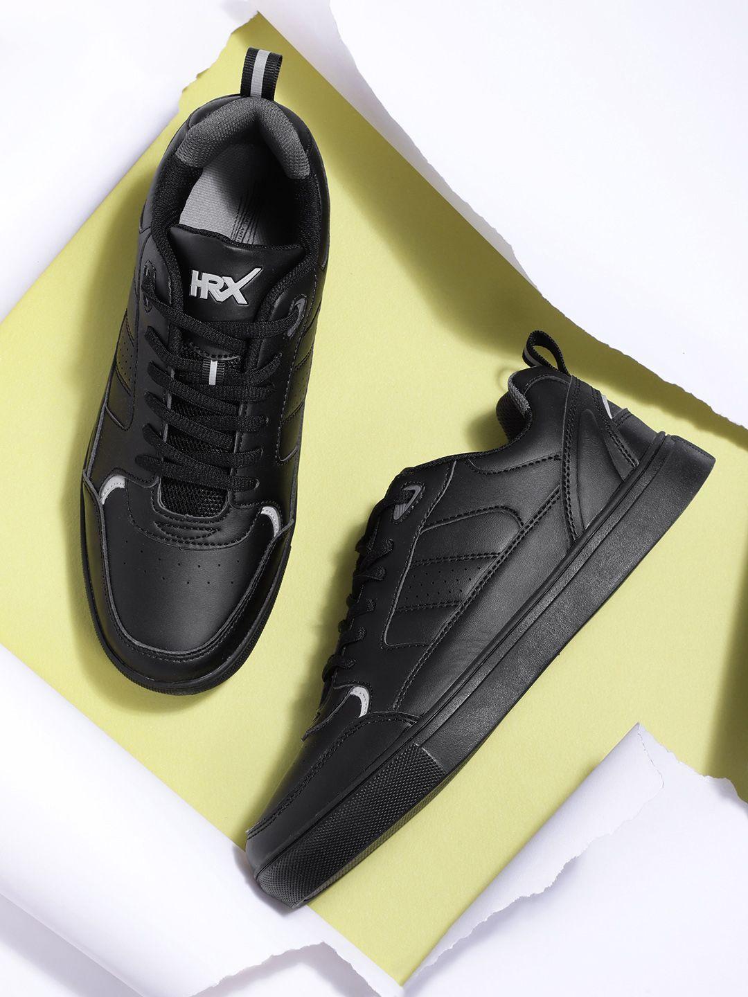 hrx by hrithik roshan men black solid sneakers