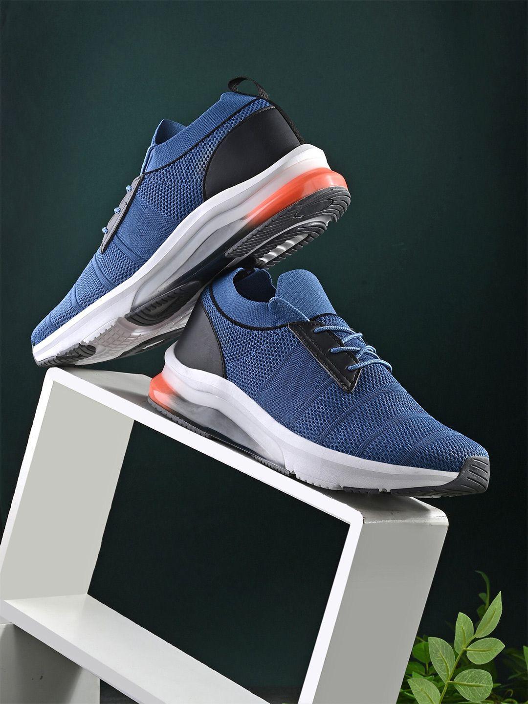 hrx by hrithik roshan men blue mesh running non-marking shoes