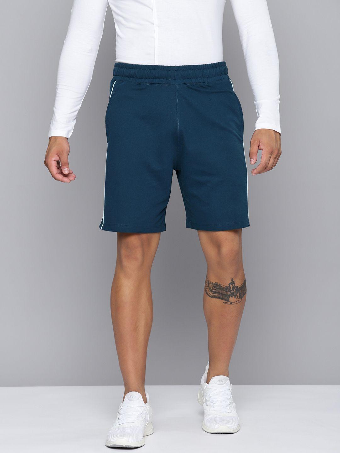 hrx by hrithik roshan men brand logo detail pure cotton shorts