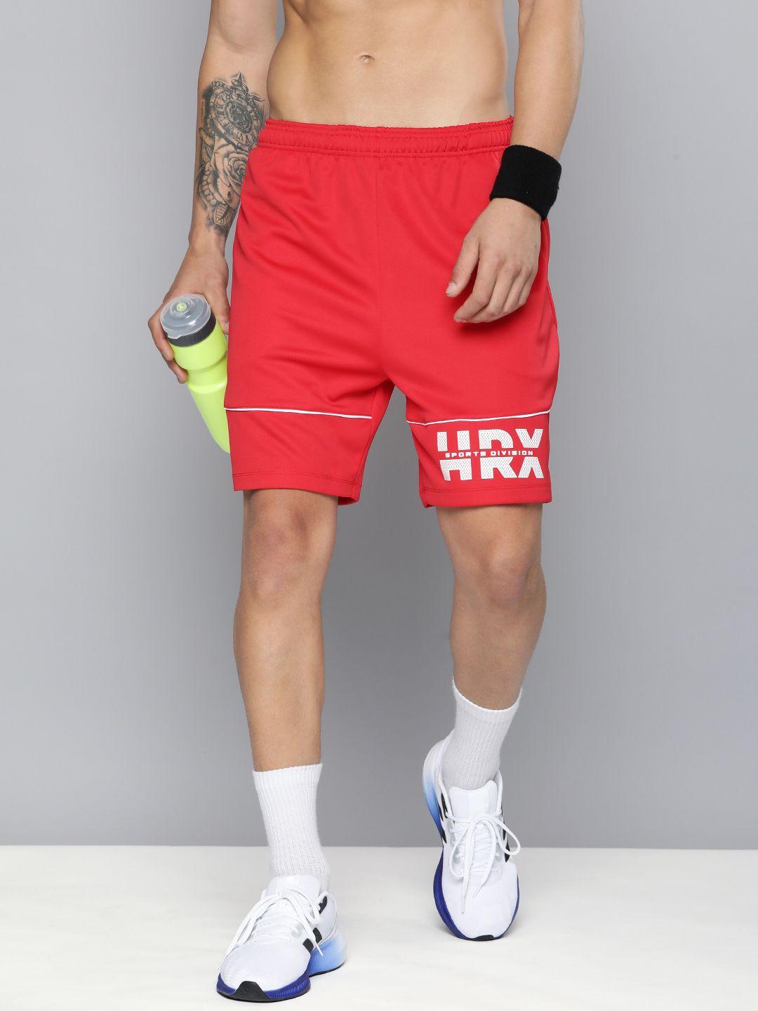 hrx by hrithik roshan men brand logo printed rapid-dry basket ball shorts