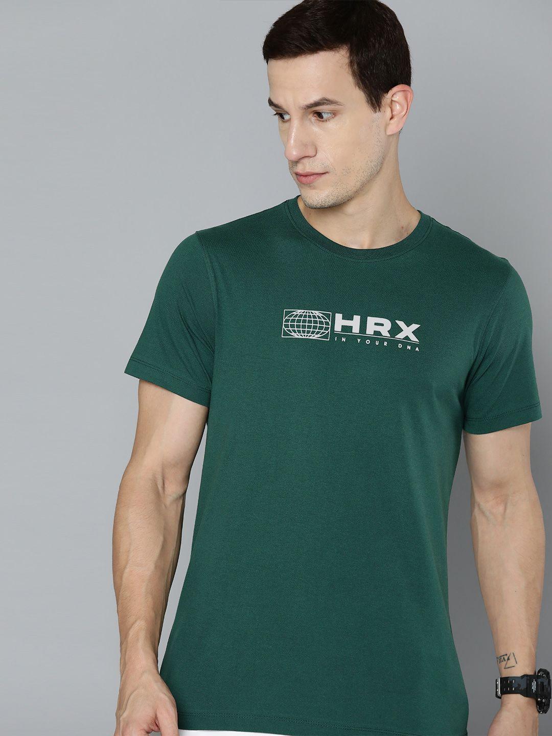 hrx by hrithik roshan men brand logo printed t-shirt