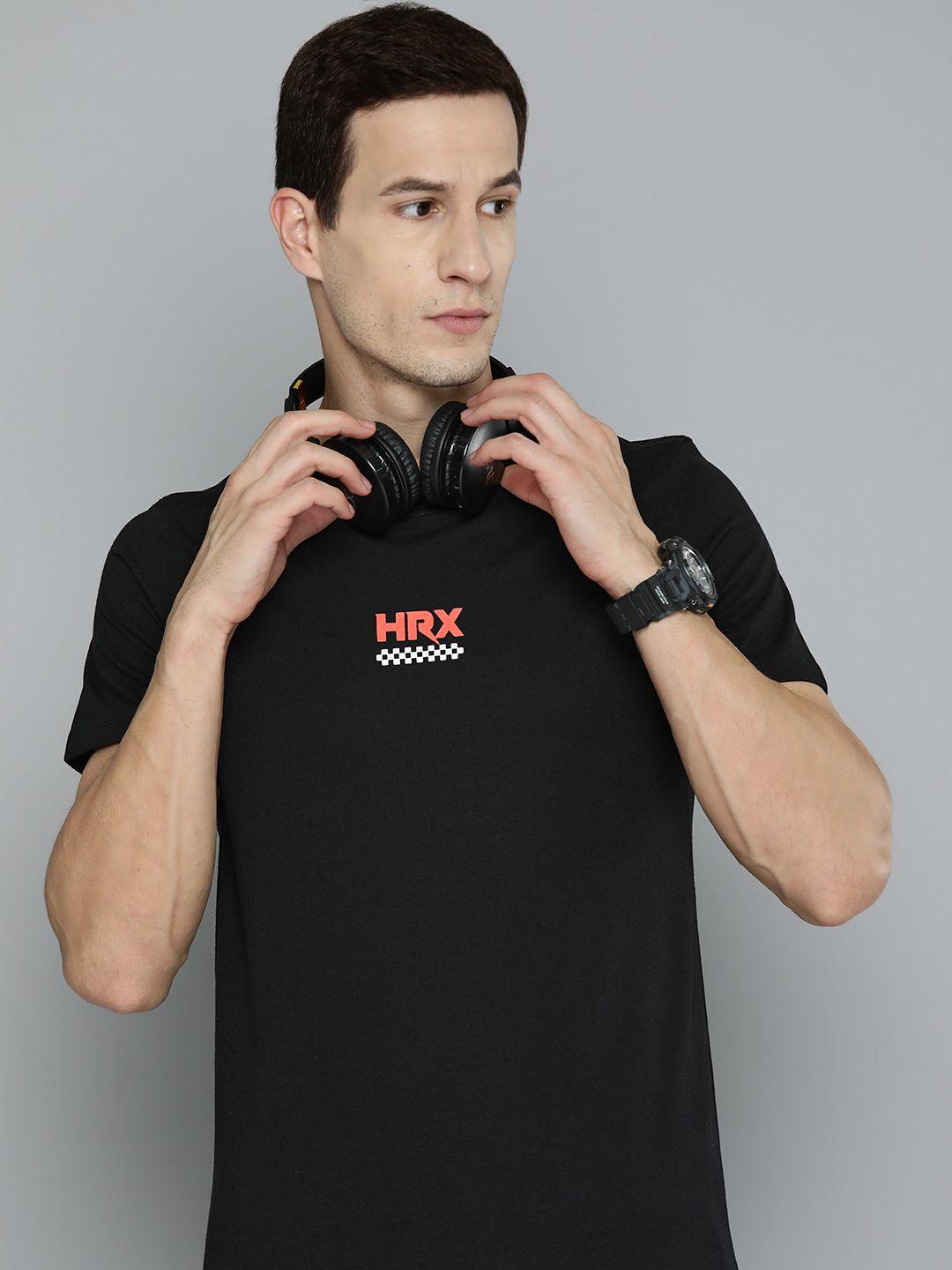 hrx by hrithik roshan men brand logo printed t-shirt